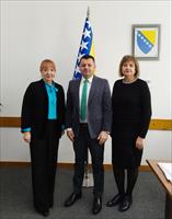 The meeting of ombudsmen dr. Jasminke Džumhur and Nives Jukić with the Minister for Human Rights and Refugees of Bosnia and Herzegovina